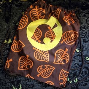 *new* Animal Crossing Drawstring Backpack Bell Bag